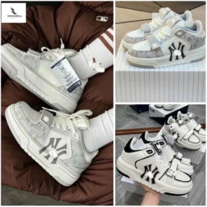 giày thể thao mb chuky bản xám ny bản dán ,sneaker nam nữ Độn Đế cao 5cm( sneaker 24)